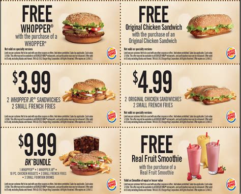 burger king coupons online